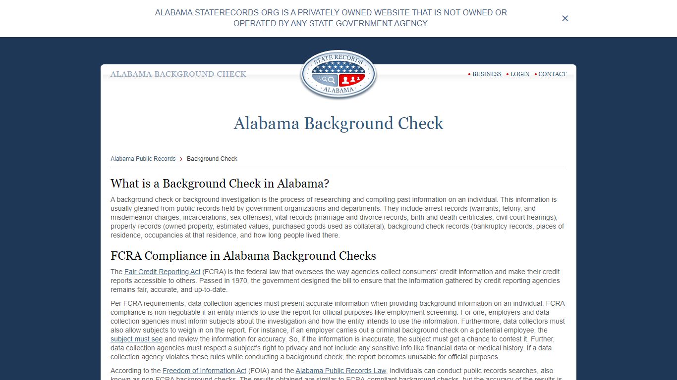 Alabama Background Check | StateRecords.org